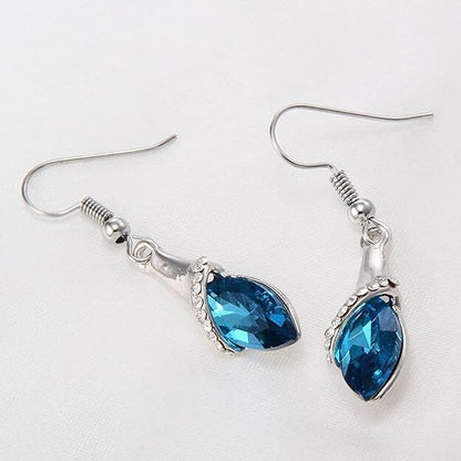 Dangle Leaf Earrings Teardrop