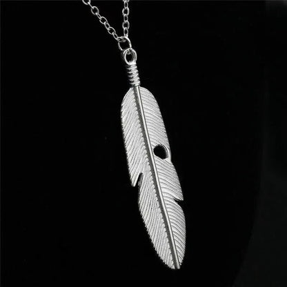Feather Leaf Pendant Necklace. KK Labib