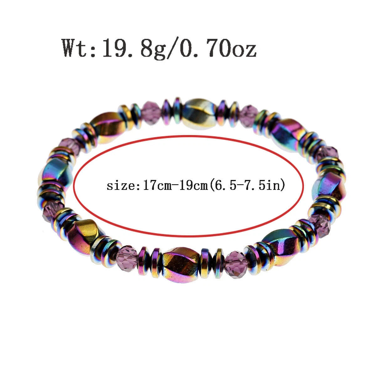 Weight Loss Bracelet Plating Color Black Magnetic Therapy Men Women Hematite UK