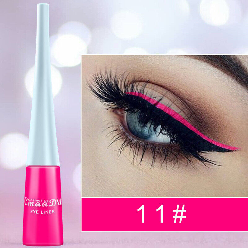 Waterproof Liquid Eyeliner Beauty Matte Glitter Pen Pencil Makeup 33 Colors UK