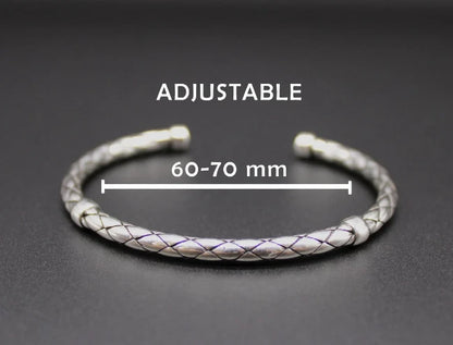 925 Sterling Silver Vintage Open Bangle Thai Handmade Twisted Cuff Bracelet UK