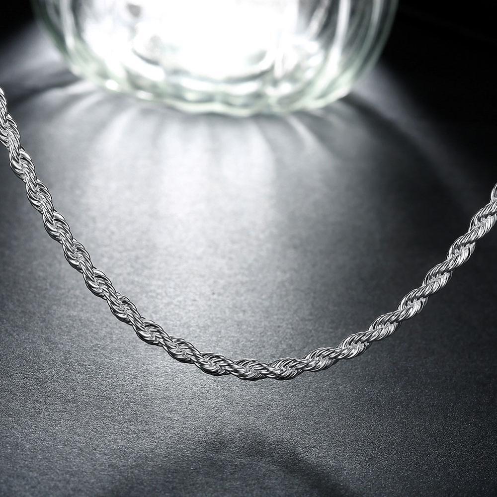NEW Italian Style 925 Sterling Silver Twisted Rope Necklace Bracelet   4mm