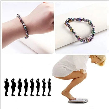 Weight Loss Bracelet Plating Color Black Magnetic Therapy Men Women Hematite UK