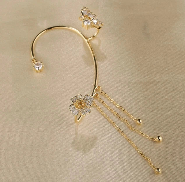 Diamond Butterfly Ear Clip Earring KK Labib