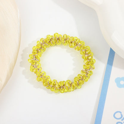 Crystal Pearl Elastic Rope Ponytail Hair Band