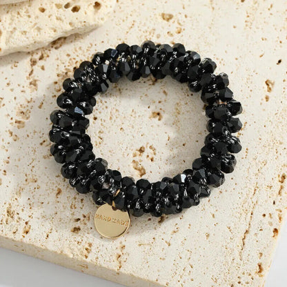 Crystal Pearl Elastic Rope Ponytail Hair Band