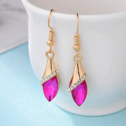 Dangle Leaf Earrings Teardrop