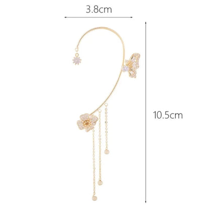 Diamond Butterfly Ear Clip Earring KK Labib