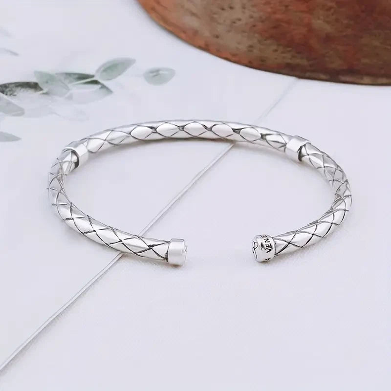 Open Bangle Thai Handmade Twisted Cuff Bracelet