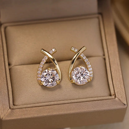 Hanging Tassel Drop Stud Earrings