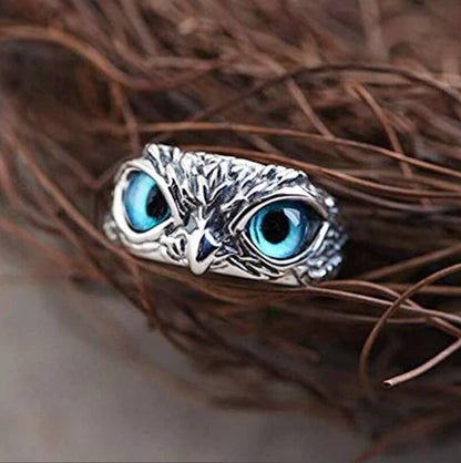 Open Adjustable Retro Devil Eye owl Ring KK Labib