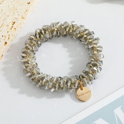 Crystal Pearl Elastic Rope Ponytail Hair Band