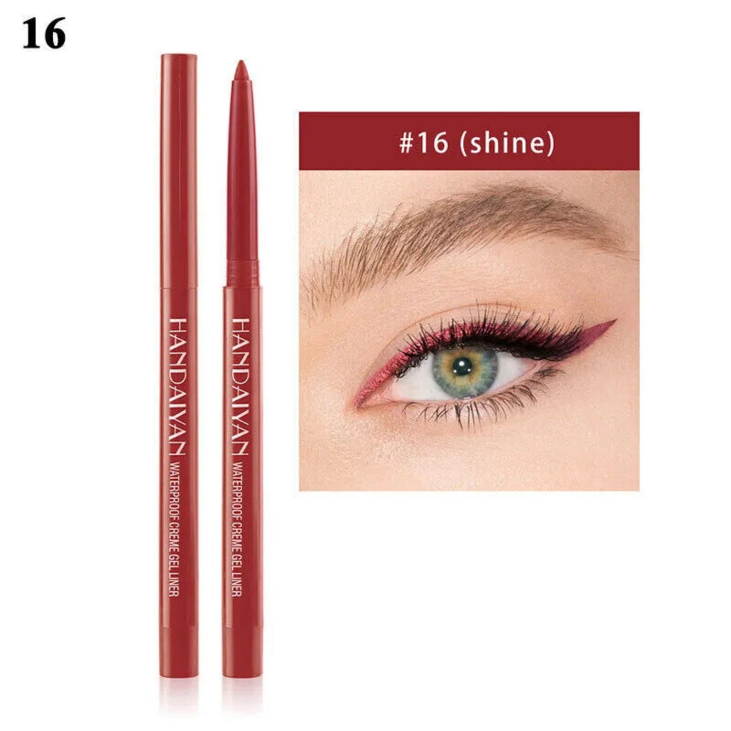 Waterproof Matte Liquid Eyeliner 20 Colors Pen Long Lasting Eye Makeup HANDAIYAN