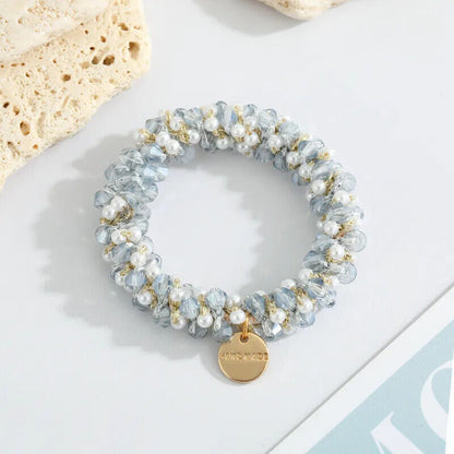Crystal Pearl Elastic Rope Ponytail Hair Band