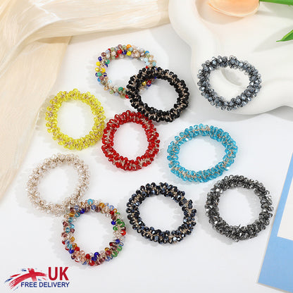 Crystal Pearl Elastic Rope Ponytail Hair Band