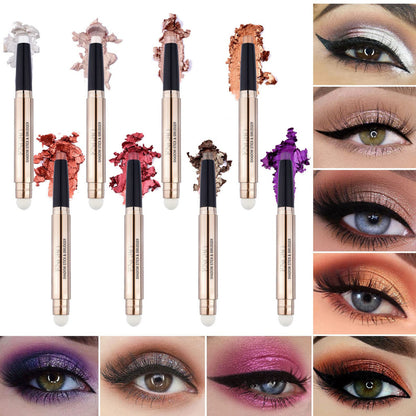 Glitter Shimmer Eyeshadow Stick Cream Long Lasting Waterproof Non-Smudge Makeup