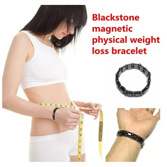 Black Stone Bracelet Weight Loss Magnetic Therapy Slimming Healthcare Bangle UK