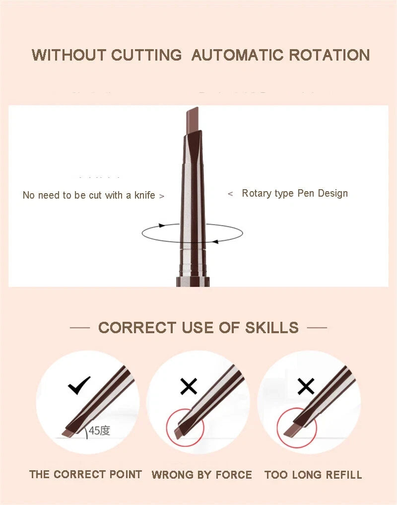 DNM Double-Ended Dual-Purpose Eyebrow Pencil KK Labib