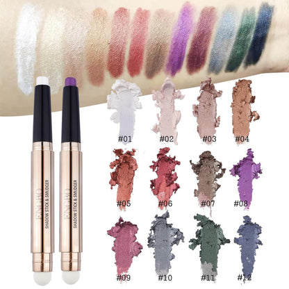 Glitter Shimmer Eyeshadow Stick Cream Long Lasting Waterproof Non-Smudge Makeup