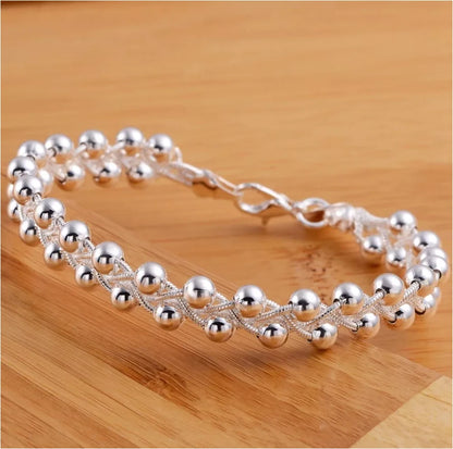 925Sterling Silver Feather Bracelet Cuff Open Adjustable Men Women Jewelery Gift