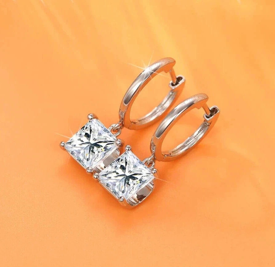Square Zircon Hanging Earrings KK Labib