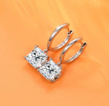 Square Zircon Hanging Earrings KK Labib