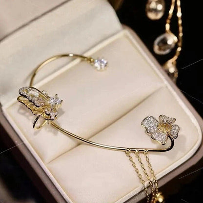 Diamond Butterfly Ear Clip Earring KK Labib