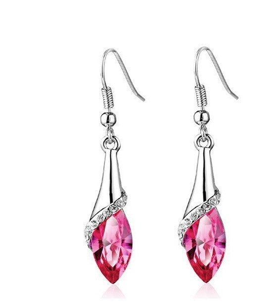 Dangle Leaf Earrings Teardrop