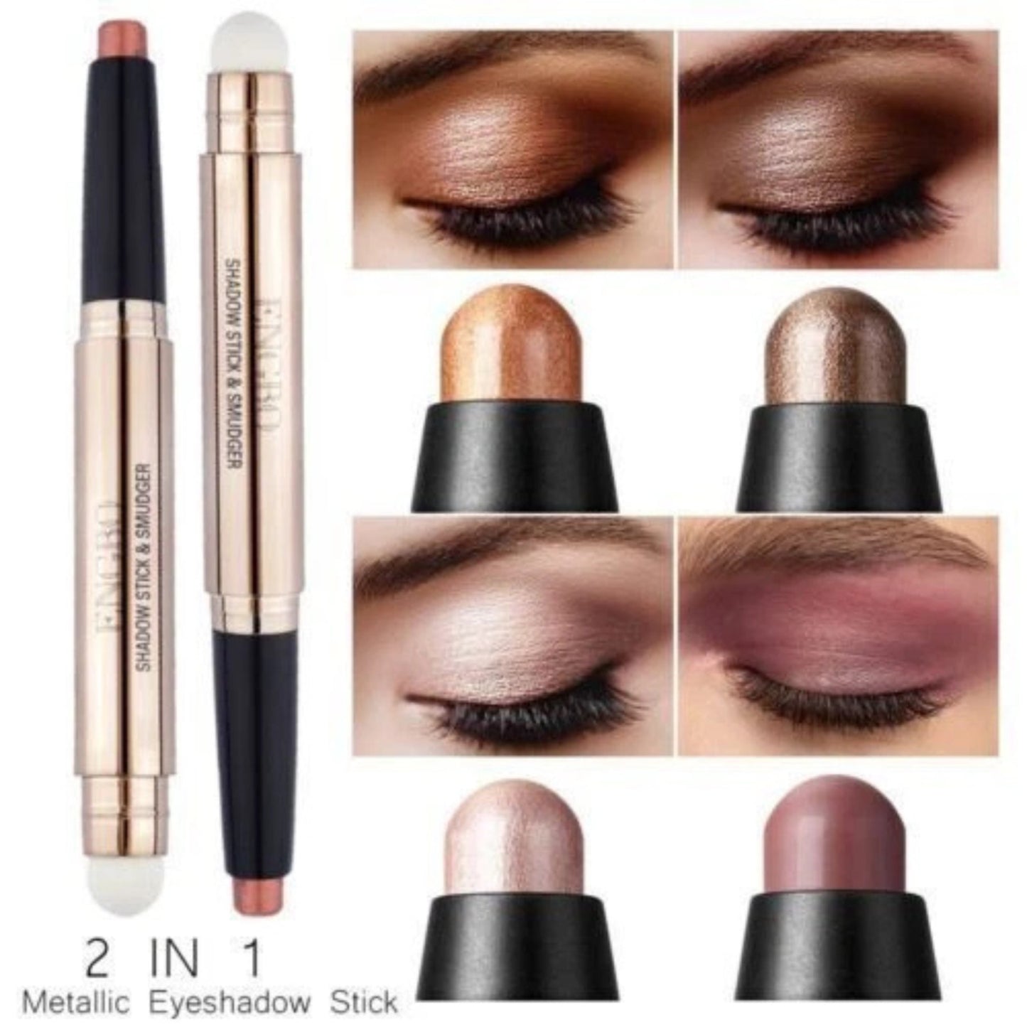 Glitter Shimmer Eyeshadow Stick Cream Long Lasting Waterproof Non-Smudge Makeup