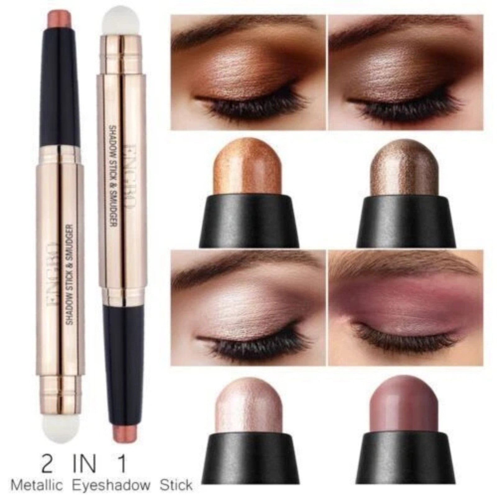Glitter Shimmer Eyeshadow Stick Cream Long Lasting Waterproof Non-Smudge Makeup