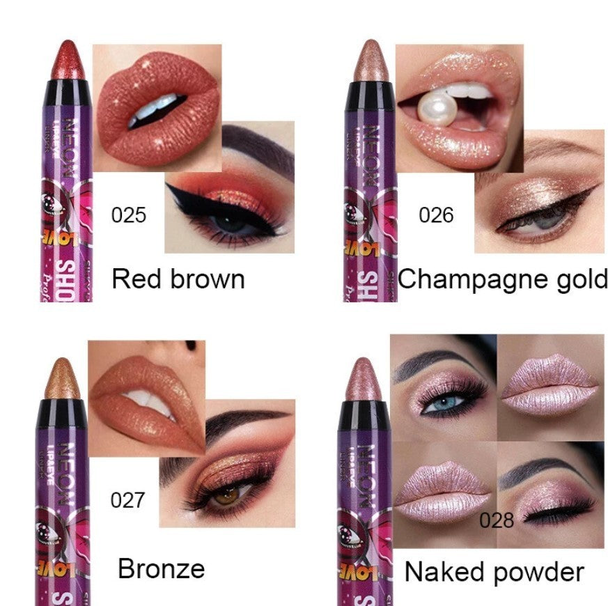Smooth Blend able Beauty Cosmetic Tool Eyeshadow & Lipstick Pen 2 in 1 Dual Gift