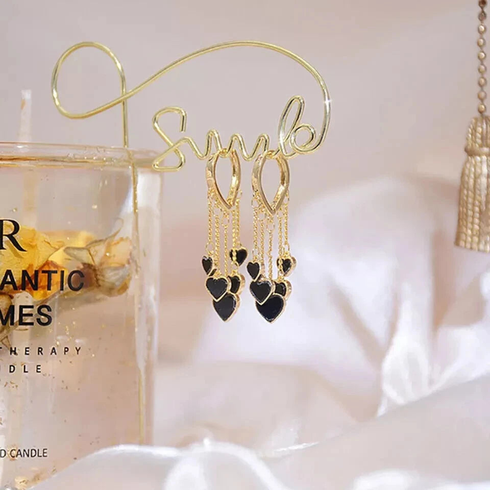 Heart Tassel Earrings KK Labib
