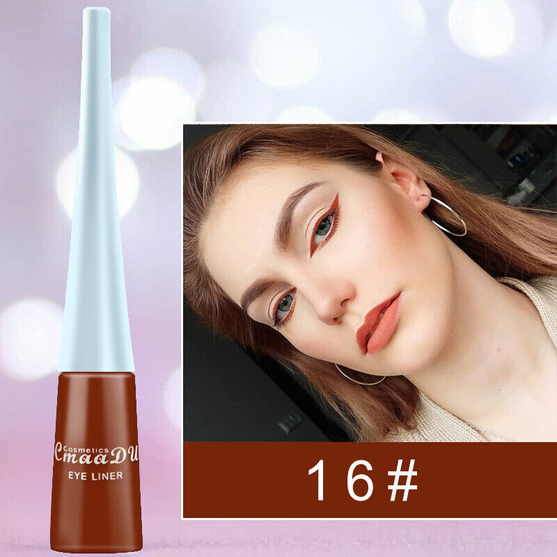 Waterproof Liquid Eyeliner Beauty Matte Glitter Pen Pencil Makeup 33 Colors UK