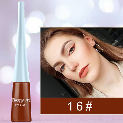 Waterproof Liquid Eyeliner Beauty Matte Glitter Pen Pencil Makeup 33 Colors UK