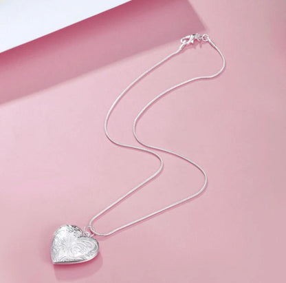 925 Heart Picture Pendant Necklace KK Labib