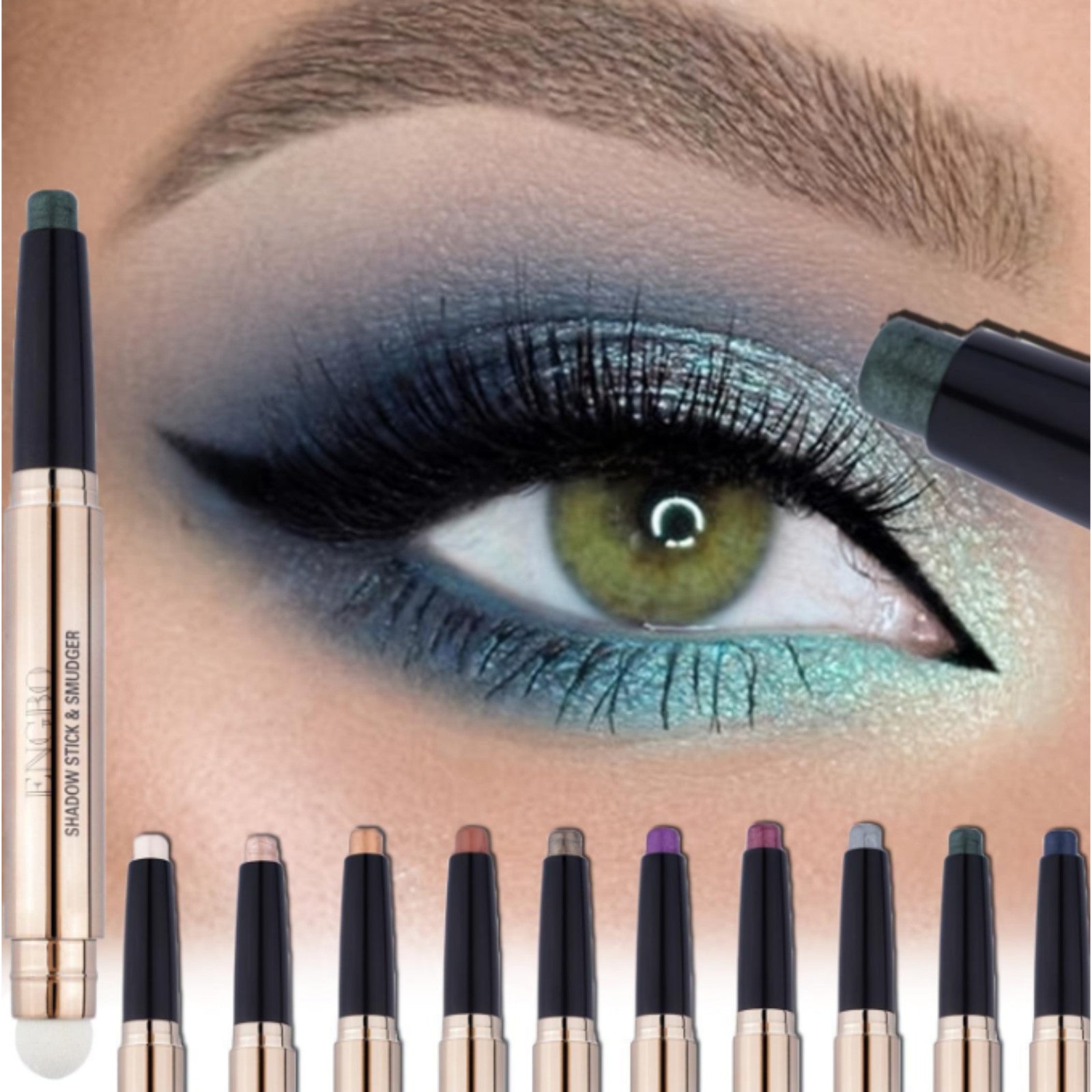Glitter Shimmer Eyeshadow Stick Cream Long Lasting Waterproof Non-Smudge Makeup