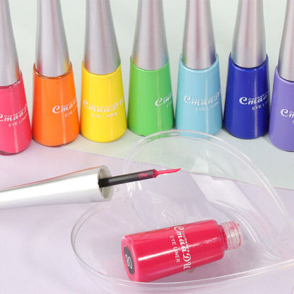 Waterproof Liquid Eyeliner Beauty Matte Glitter Pen Pencil Makeup 33 Colors UK