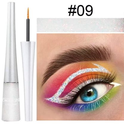 Waterproof Glitter Liquid Eyeliner Long Wear Shimmer Eye Makeup Beauty Cosmetic