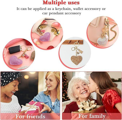 Heart Crystal Rhinestone Keyring