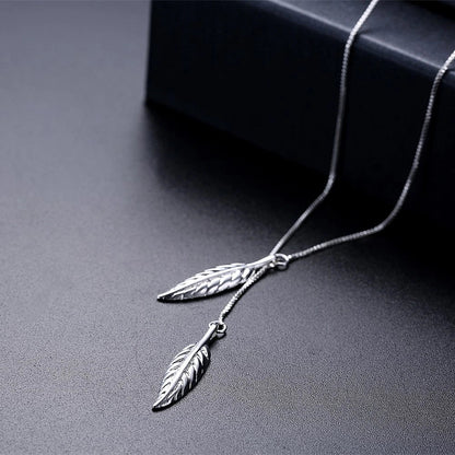 Two Leaf Pendant Necklace KK Labib