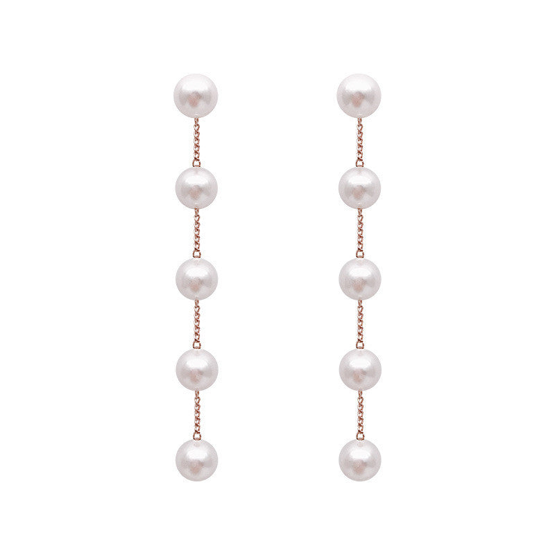 Hanging Tassel Drop Stud Earrings