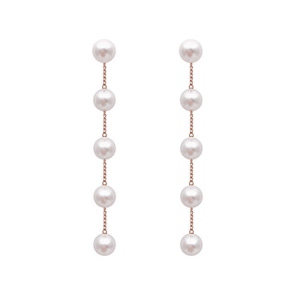 Hanging Tassel Drop Stud Earrings