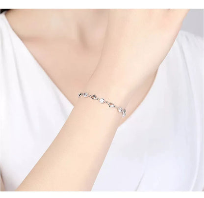 Love Heart Linked Bracelet