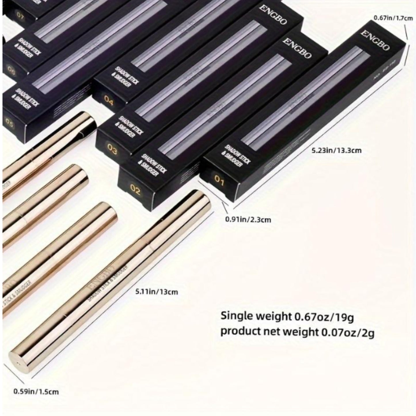 Glitter Shimmer Eyeshadow Stick Cream Long Lasting Waterproof Non-Smudge Makeup