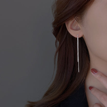 Hanging Tassel Drop Stud Earrings