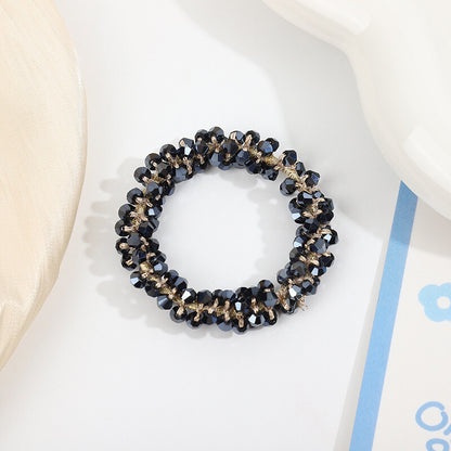 Crystal Pearl Elastic Rope Ponytail Hair Band