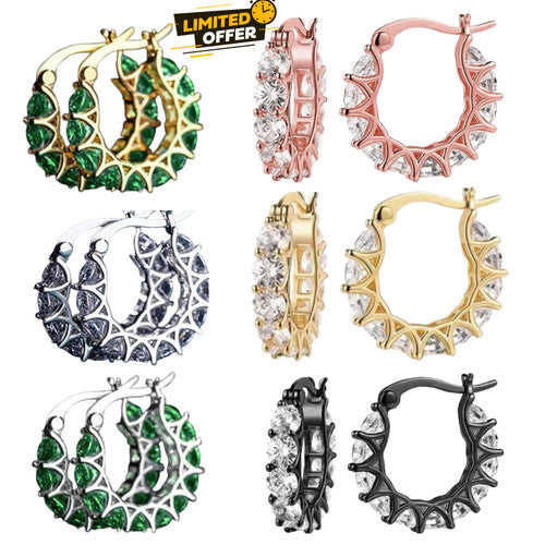 Cubic Zirconia Huggie Hoop Earrings