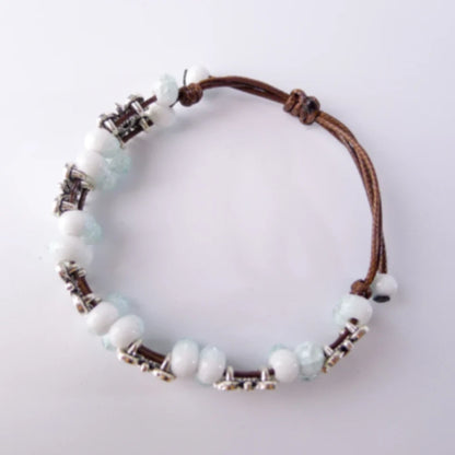Ceramic Four-leaf clover Ethnic Bracelet