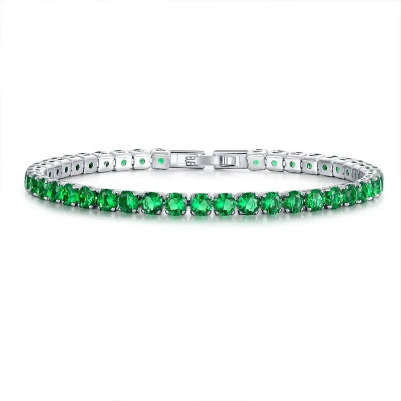 Silver Cubic Zircon Tennis Bracelet