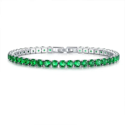 Silver Cubic Zircon Tennis Bracelet